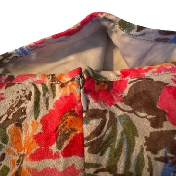 Christopher Banks Linen Floral Skirt Size 12 Artsy Spring Fairycore Whimsical - Picture 9 of 9